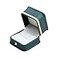MY MIRONEY PU Leather Ring Box Blackish Green Jewelry Gift Case Ring Storage Case for Proposal Engagement Wedding 228 x 228 x 197