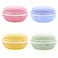 HAN SHENG 4 Pack Large 4 Inch Macaron Jewelry Organizer Box Decorative Earring Storage Case Container for Earrings Rings Necklaces Blue Green Pink Yellow