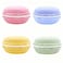 HAN SHENG 4 Pack Large 4 Inch Macaron Jewelry Organizer Box Decorative Earring Storage Case Container for Earrings Rings Necklaces Blue Green Pink Yellow