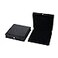 JunningGor Wedding Jewelry Set Premium Leather Box Necklace Earring Ring Display Case Storage Holder Big Black
