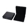 JunningGor Wedding Jewelry Set Premium Leather Box Necklace Earring Ring Display Case Storage Holder Big Black