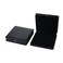 JunningGor Wedding Jewelry Set Premium Leather Box Necklace Earring Ring Display Case Storage Holder Big Black