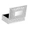 Hipiwe Rectangular Silver Jewelry Box Small Trinket Storage Box Deluxe Treasure Chest Case Earring Ring Necklace Organizer Decorative Keepsake Box Christmas Gift for Women