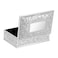 Hipiwe Rectangular Silver Jewelry Box Small Trinket Storage Box Deluxe Treasure Chest Case Earring Ring Necklace Organizer Decorative Keepsake Box Christmas Gift for Women