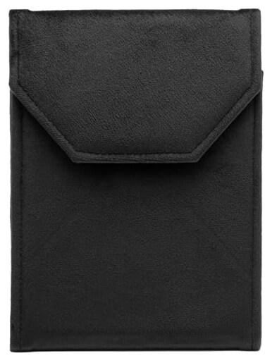 COWFEX Velvet Necklace Jewelry Travel Folder Storage Display Case Black