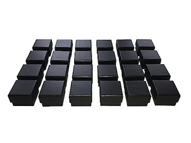 Marimor Jewelry Black Ring Gift Box With Foam and Velvet Insert Wholesale Pack Of 24