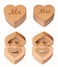 Strova Heart Shaped Wooden Ring Box for Wedding Rings Set of 2 with Engraved Mr Mrs Lettering Ring Bearer Box for Display or Personal Organizer Protective Ring Cushions and Magnetic Closure
