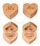 Strova Heart Shaped Wooden Ring Box for Wedding Rings Set of 2 with Engraved Mr Mrs Lettering Ring Bearer Box for Display or Personal Organizer Protective Ring Cushions and Magnetic Closure