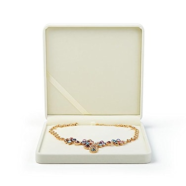 Oirlv Velvet Big Necklace Gift Box Pearl Necklace White Jewelry Box
