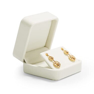Oirlv Velvet Earring Gift Box Wedding Valentines Day White Earrings Stud Case