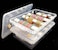 SPC Plastic adjustable 4 rod Bangle Box Chudi Set Organizer Jewellery Storage Display Box for Bangles Chudi Bracelet Wrist Watch Hair Bands Scrunchies Accessories Transparent 2