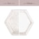 Etercycle Velvet Ring Box Vintage Hexagon Premium Jewelry Display Holder Gift Box with Detachable Lid for Wedding Ceremony Proposal Engagement Beige 1 Slot