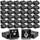 Landical 100 Pcs Jewelry Ring Gift Box 2 x 2 x 1 Cardboard Earring Ring Boxes Small Black Gift Box with Velvet and Sponge Liner Pendant Case Bulk for Necklace Bracelet Earring Display Wedding