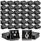 Landical 100 Pcs Jewelry Ring Gift Box 2 x 2 x 1 Cardboard Earring Ring Boxes Small Black Gift Box with Velvet and Sponge Liner Pendant Case Bulk for Necklace Bracelet Earring Display Wedding