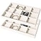 Coward 2PC Stackable 12 Grids Jewelry Organizer Tray Bracelet Display Stand for Selling Velvet Necklace Holder Earring Box Storage 12grid12grid