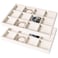 Coward 2PC Stackable 12 Grids Jewelry Organizer Tray Bracelet Display Stand for Selling Velvet Necklace Holder Earring Box Storage 12grid12grid