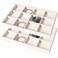 Coward 2PC Stackable 12 Grids Jewelry Organizer Tray Bracelet Display Stand for Selling Velvet Necklace Holder Earring Box Storage 12grid12grid