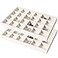 Coward 2PC Stackable 24 Gird Jewelry Organizer Tray Necklace Earring Box Storage Drawer Ring Bracelet Display Holder beige24grid24grid
