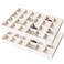 Coward 2PC Stackable 24 Gird Jewelry Organizer Tray Necklace Earring Box Storage Drawer Ring Bracelet Display Holder beige24grid24grid