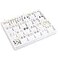 MOOCA Premium White Leatherette Horizontal Earring Cards Display Tray with 24 Earring Cards Showcase Display for Jewelry Pendant Collection 10 14 W x 7 12 D x 1 H in