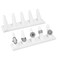 MOOCA 2 Pcs Set Ring Organizer for Showcase Display Drawer 5 Long Ring Storage Holder Jewelry Display Stands Showcase Jewelry Storage Counter White Leatherette 8 W x 2 18 D x 2 12 H in