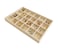 Svea Display Premium Grade Velvet Sturdy Jewelry 24 Grids Display Tray Stackable Rings Necklace Gemstone Shows Store Home Organizer Soft Beige