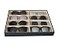 Svea Display Premium Quality Sunglasses Eyewear Jewelry Tray Organizer Display Dark Blue PU Leather Exterior Soft Velvet Liner Beige