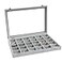 Wudygirl 30 Grid Jewelry Organizer Velvet Jewelry Box Jewelry Tray with Clear Lid Storage Case Showcase Display Stackable Removable 30 Grid