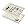 Coward 2PcsSet Stackable Jewerlry Organizer Tray Beige Velvet Blank Tray Holder for Beads Bracelets Necklaces Earrings Store Selling or Home Show