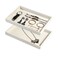 Coward 2PcsSet Stackable Jewerlry Organizer Tray Beige Velvet Blank Tray Holder for Beads Bracelets Necklaces Earrings Store Selling or Home Show