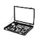 Coward Jewelry Organizer Box Black Velvet Blank Display Tray Case with Lid for Storage Necklaces Bracelets Rings Beads and Jewelry Accessories