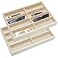 Amylove 2 Pcs Sunglass Organizer Trays Glasses Stackable Jewelry Trays Sunglass Organizer Display Box8 GridsBeige