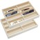 Amylove 2 Pcs Sunglass Organizer Trays Glasses Stackable Jewelry Trays Sunglass Organizer Display Box8 GridsBeige