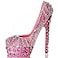WaltzF WaltzF Pink diamond leopard high heels Trinket Box Hinged Handpainted Figurine Collectible Ring Holder