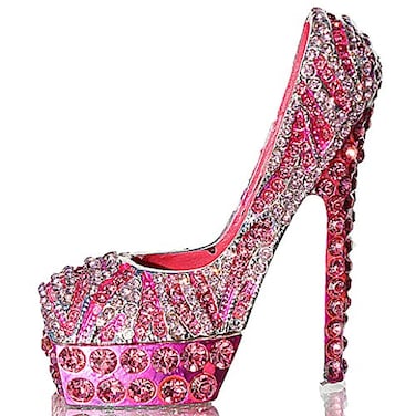 WaltzF WaltzF Pink diamond leopard high heels Trinket Box Hinged Handpainted Figurine Collectible Ring Holder
