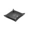 XYJG Genuine Cowhide Leather Desktop Storage Organizer Bedside Vanity Tray Catchall Nightstand Caddy for Phone Wallet Coin Jewelry
