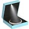 LETURE Luxury LED Light Bracelet Gift Box Velvet Jewelry Bangle Box Storage Case Organizer Holder for Wedding Engagement Proposal Birthday and Anniversary Daphne Blue