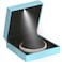 LETURE Luxury LED Light Bracelet Gift Box Velvet Jewelry Bangle Box Storage Case Organizer Holder for Wedding Engagement Proposal Birthday and Anniversary Daphne Blue