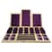 SCIKHEFT Bamboo Jewelry Display Holder Ring Rack Necklace display Rack Counter Display Bamboo Set Jewelry Display Props Dark Purple