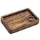 MUUJEE 5 Year Ring Dish Engraved Rectangle Wood Tray Small Jewelry Dish 5 Year Wedding Anniv Gifts Ideas Small 55 x 35 inches