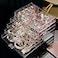 QIYUSHRY Acrylic Jewelry Box Earring Storage Box 5 Drawers Clear Transparent Jewelry Display Stand Storage Holder 55 Compartment Tray Organizer for Earring Necklace Rings Bracelet