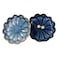 BOSILI Ceramic Blue Flower Jewelry Tray Set of 2 Reactive Glaze Trinket Dishes Decorative Small Ring Dish Earring Holder Key Organizer for Vanity Nightstand Office