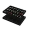 Coward 2PC Black Velvet Stackable 12 Grids Jewelry Organizer Tray Bracelet Display Stand for Selling Velvet Necklace Holder Earring Box Storage 12grid12grid