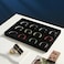 Coward 2PC Black Velvet Stackable 12 Grids Jewelry Organizer Tray Bracelet Display Stand for Selling Velvet Necklace Holder Earring Box Storage 12grid12grid