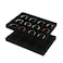 Coward 2PC Black Velvet Stackable 12 Grids Jewelry Organizer Tray Bracelet Display Stand for Selling Velvet Necklace Holder Earring Box Storage 12grid12grid