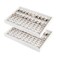 Coward 2PcsSet Stackable Ring Organizer Tray Beige Velvet Ring Earring Stud Jewelry Display Holder Tray for Store Selling or Home Show Storage