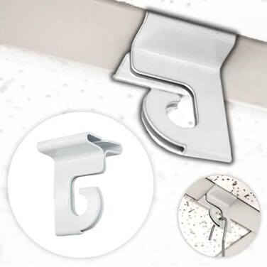 STORE FIXTURES DIRECT Extra Heavy Duty White Aluminum Drop Ceiling Hooks One Piece Ceiling Grid Clips 50 Pack