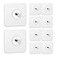 Ginmino Reusable Adhesive Wall Hooks 135lbsMax Transparent Waterproof and Oilproof For Bathroom Kitchen Heavy Duty 10 Pack