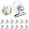 Aufind 12 Packs Suction Cup Clip Plastic Round Suction Cup Clamp Holder Strong Window Glass Suction Cup Clip for Hanging Kitchen Bathroom Office Accessories
