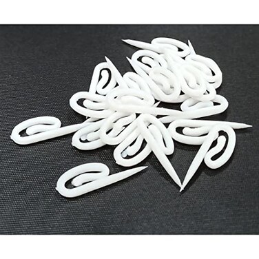 FAPBADRI Fish Hook for Curtain ChannelCurtain Track Material Plastic 50 Pieces